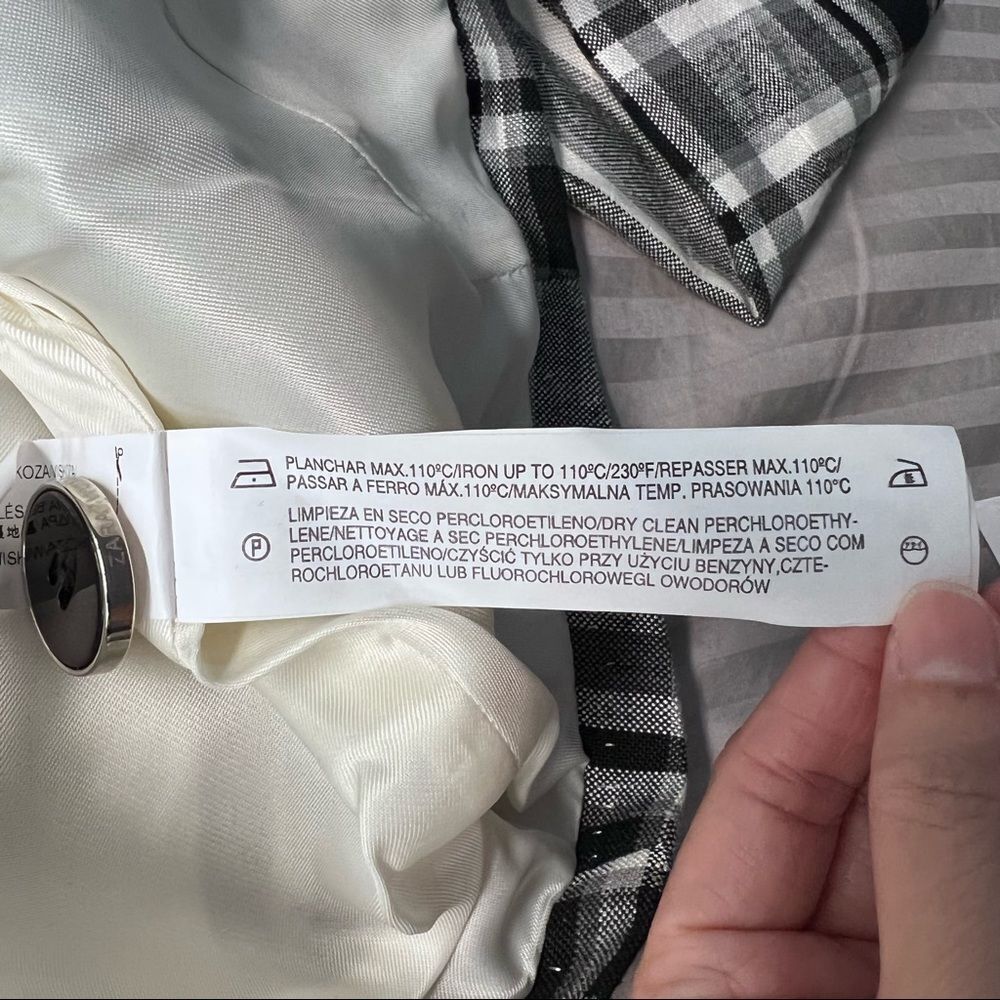 Zara plaid tartan double breasted jacket - Picture 14 of 16